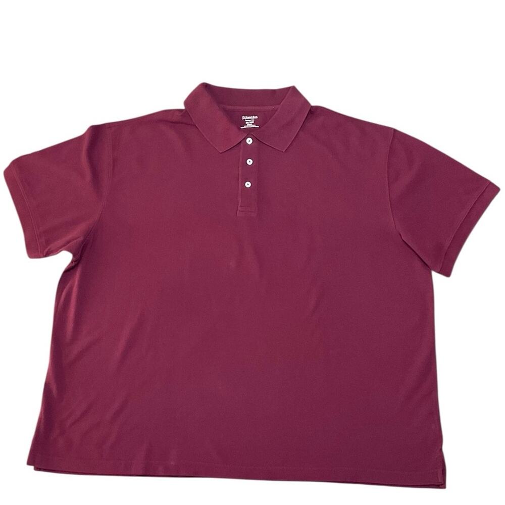 St. John's Bay Men's Deep Red Polo Shirt Size 3XL NEW with Tags
